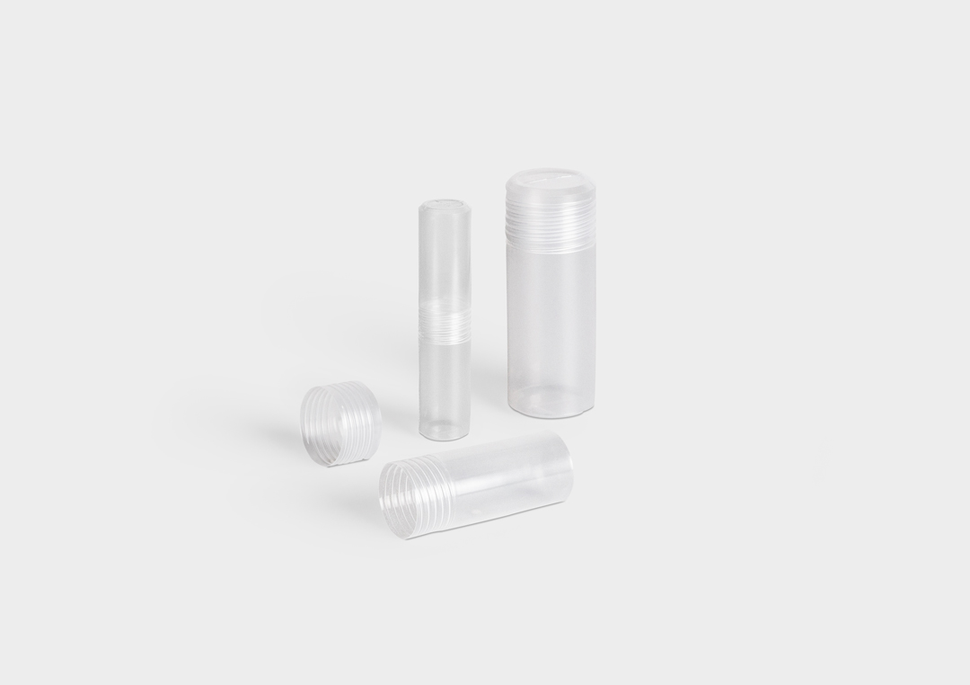 Packaging tube ScrewPack ScrewPack: a round protective packaging tube with fixed length and screw closure.